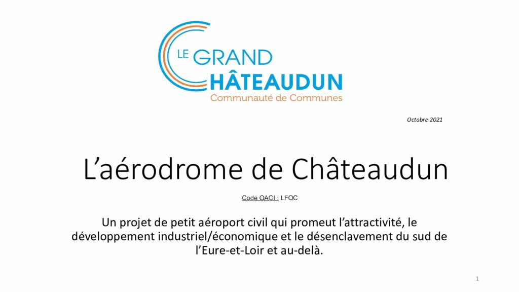 Réunions publiques du Grand Châteaudun – Vers un petit aéroport civil